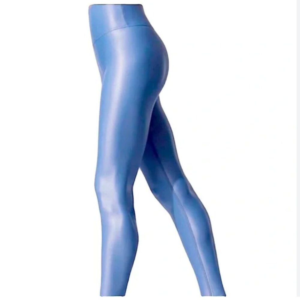 Carbon38 High Waisted Legging in Takara Shine Denim Blue